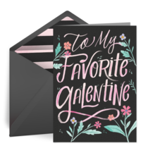 Galentine's Day Floral card image