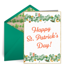 Watercolor St. Patrick's Day card image