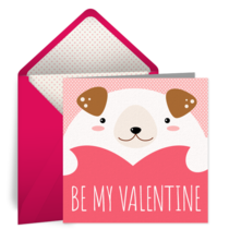 Puppy Valentine card image