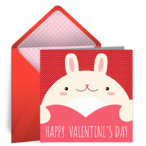 Bunny Valentine card image