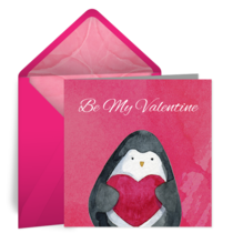 Penguin Valentine's card image