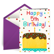 Milestone Birthday Cake 5th card image