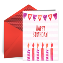 Valentine's Birthday Candle card image