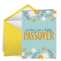 Floral Passover card image