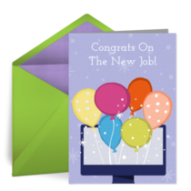New Job Balloons card image