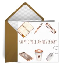 Happy Office Anniversary card image