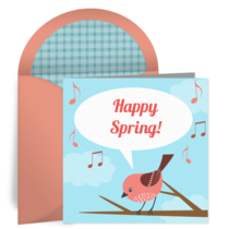 Happy Spring Bird card image