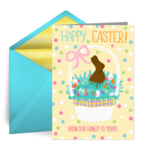 Easter Basket Bunny card image