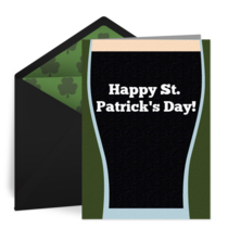 St. Patrick's Day Pint Glass card image