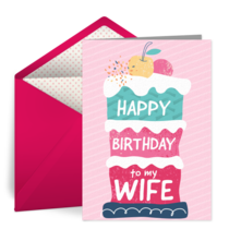 Happy Birthday to My Wife card image