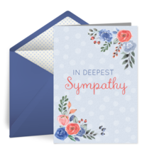Floral Sympathy card image