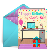 Coworker Birthday card image