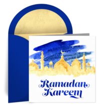 Ramadan Kareem Watercolor card image
