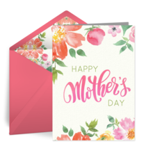 Mother's Day Watercolor Bouquet card image