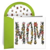 Floral Mom Illustration card image