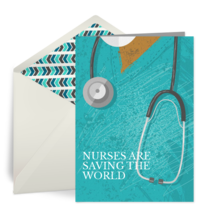 Stethoscope Nurses Day card image