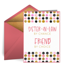 Sister-in-Law Dots card image