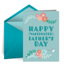 Vaccinated Father's Day card image