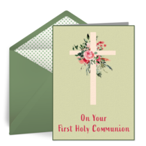 First Communion Cross card image