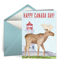 Canada Day Moose card image