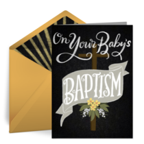 Baptism Chalkboard card image