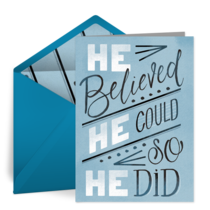 He Believed card image