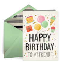 Friend Happy Birthday card image