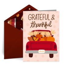 Grateful Thanksgiving Truck card image