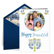 Hanukkah Circle Photo card image