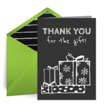 Holiday Gift Thank You card image