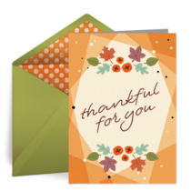 Thankful For You Leaves card image