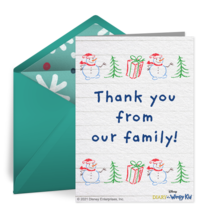 Wimpy Kid | Holiday Thank You card image