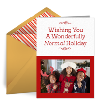 Wonderfully Normal Holiday card image