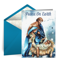 Peaceful Nativity card image