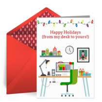Holiday Coworker Thank You card image