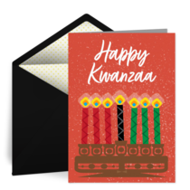 Happy Kwanzaa Kinara card image