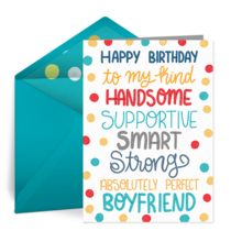 Happy Birthday Boyfriend card image
