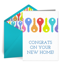 New Home Congrats Keys card image