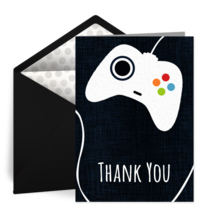 Game Controller Birthday Thanks card image