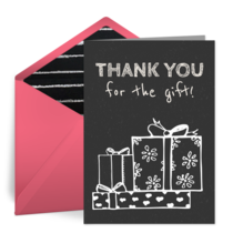 Thank You Chalkboard Gifts card image
