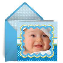 Blue Photo Frame Baby card image