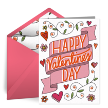 Valentine's Day Cute Script card image