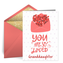 So Loved Granddaughter card image