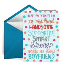 Boyfriend Valentine card image