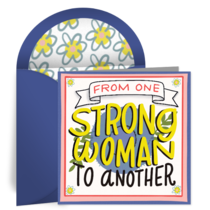 To A Strong Woman card image