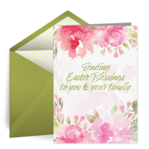 Sending Easter Blessings card image