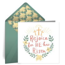 Rejoice He Has Risen card image