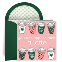 Appreciated A Latte Pink card image