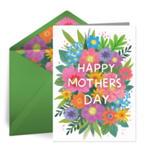 Bright Floral Mother's Day card image