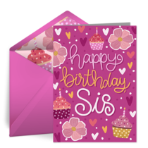 Birthday Sis card image
